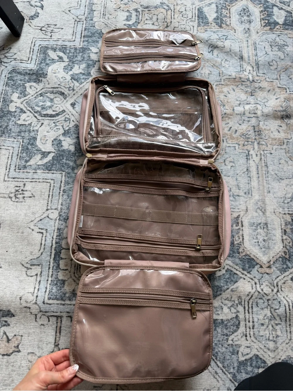 Helena Blush Pink Cosmetic Travel Case